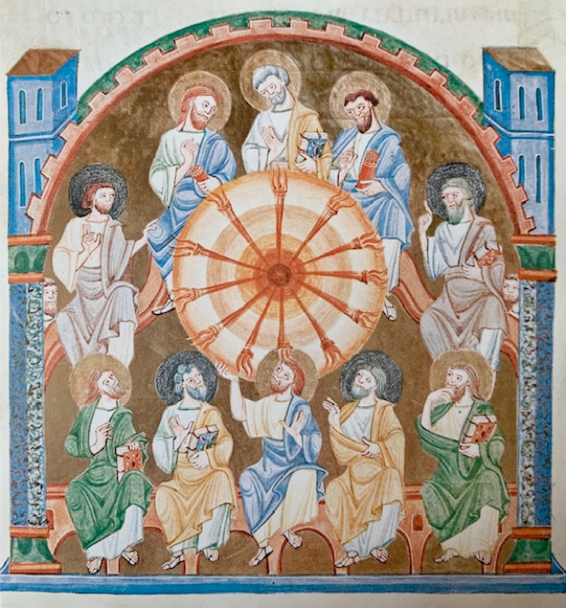 Pfingsten Salzburger Perikopenbuch, Mitte 11. Jh. Cod. lat. 15713 f. 37 v
